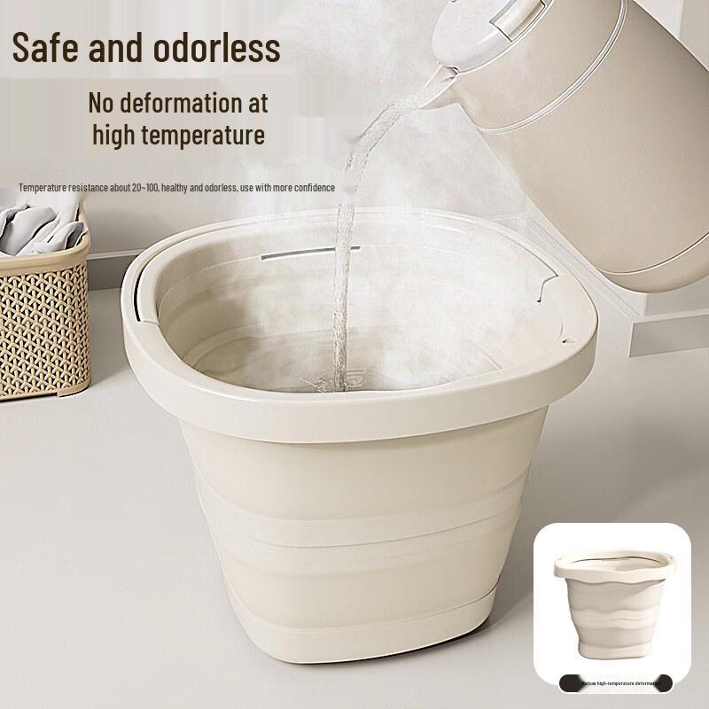 ZISIZ Silicone Folding Bucket