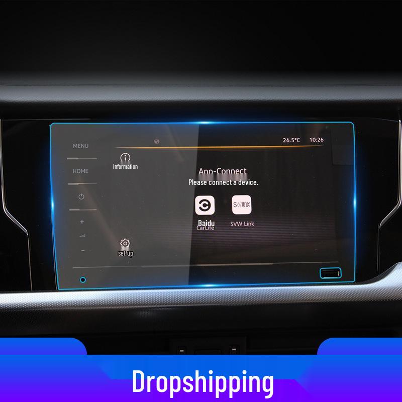 Volkswagen Sagitar Displayschutz: Kratzfeste gehärtete Folie für Navigation und Mittelkonsole.