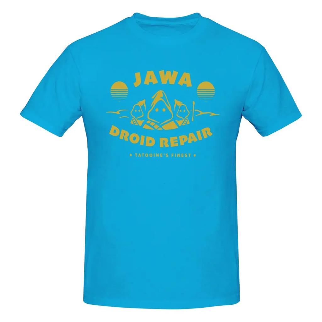Men's T-Shirts Disney Star Wars Funny 100% Cotton Tees Short Sleeve Jawa Droid Repair Tatooine's Finest T Shirt Clothes Printed