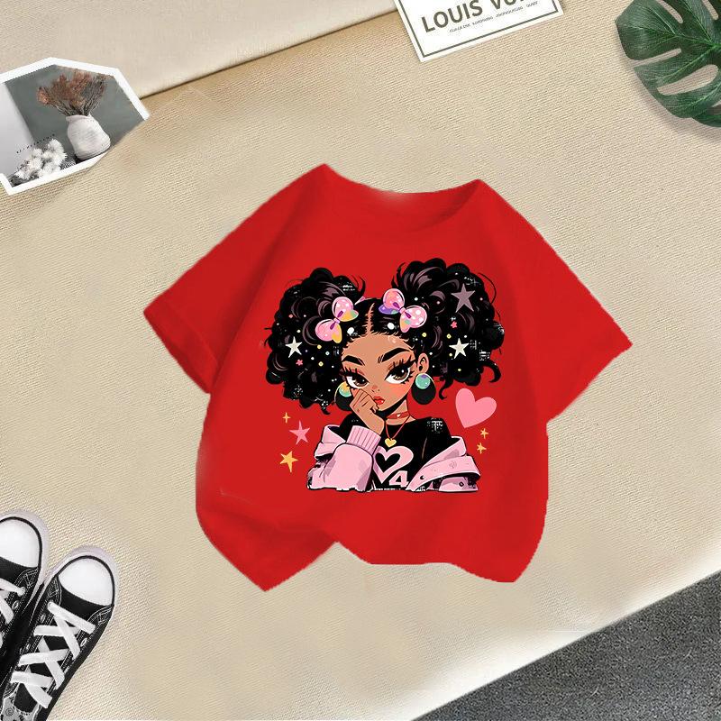 Children T-shirt Kid T Shirt 2-13Y Cool Girl Printed Kids 100% Cotton Clothes Tshirt Tops Tee