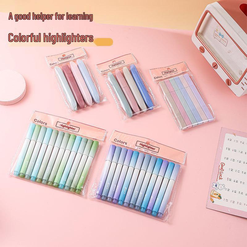 Fluoreszierende Marker Stifte Set mit hoher Kapazität mit OPP-Verpackung für Studenten und Kunst