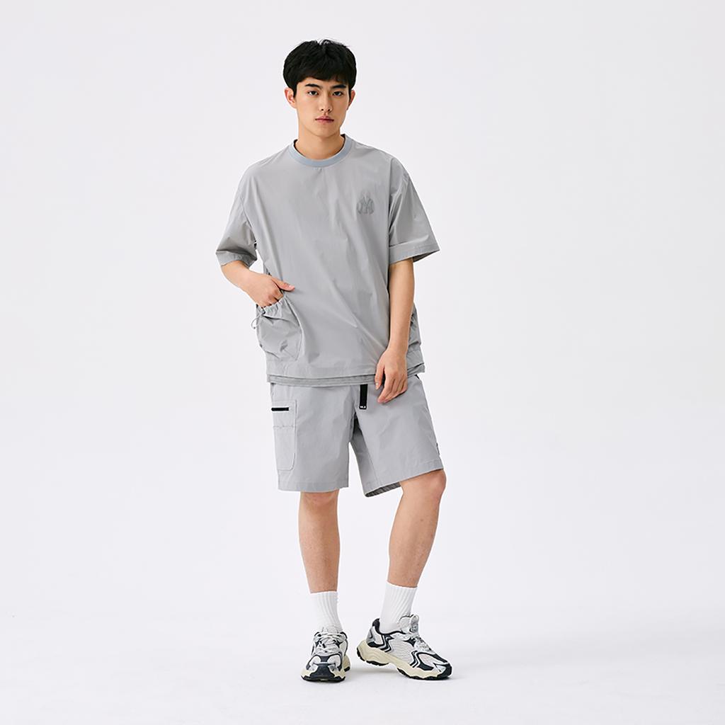 New MLB New York Yankees Basic Collection SS25 T Shirt Unisex Light Gray 3ARSB0553-50GRL