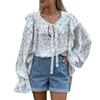 Autumn design sense gentle small floral lotus leaf edge strap chiffon top women's 1116 new French shirt