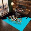Tappeto in Velluto di Cristallo con Stampa di Calcio del Newcastle United, Comodo Assorbente d'Acqua Antiscivolo Tappeto per Pavimento Interno