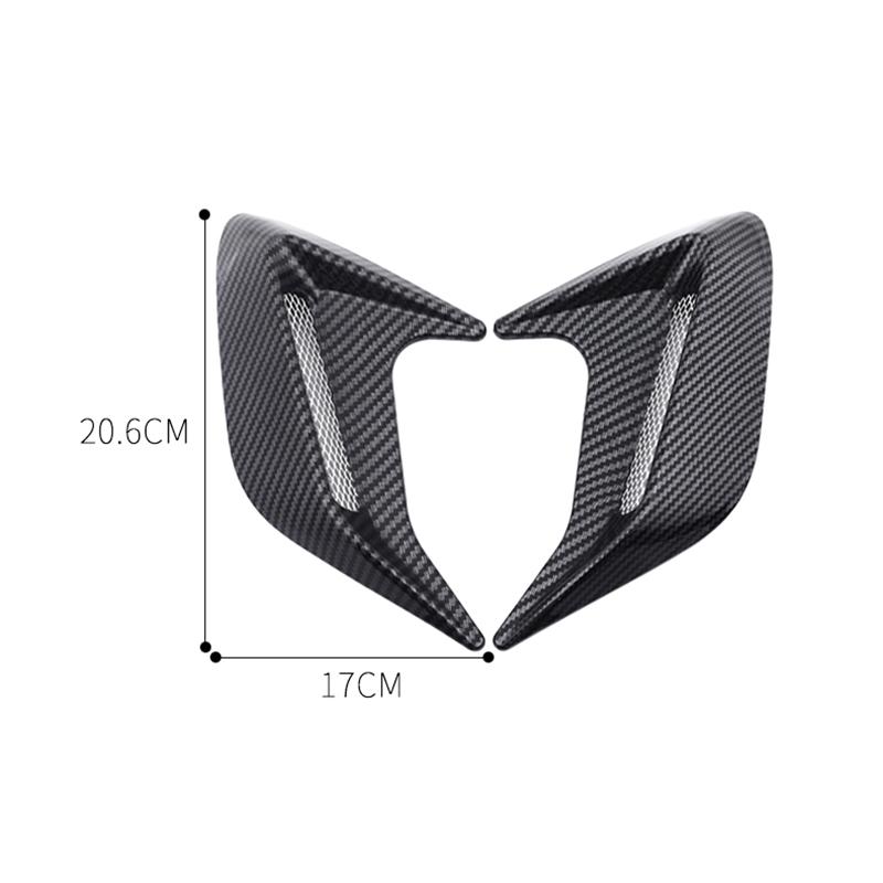 2Pcs Car Side Air Vent Stickers Modification Ventilation Grille Cover Side Air Intake Cover Hood Decoration Car Accessories
