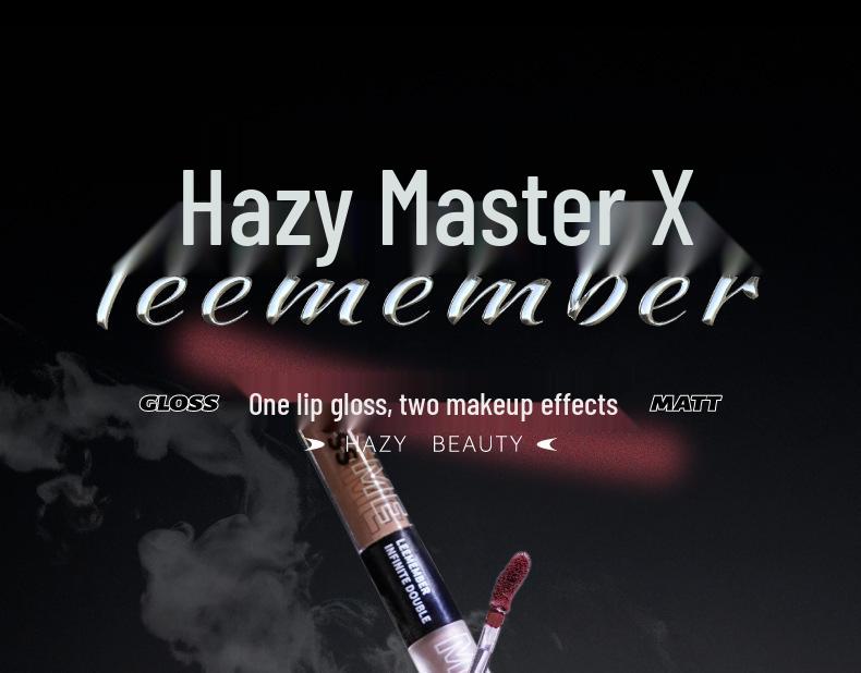 LEEMEMBER Limon Double-Ended Matte & Water Gloss Lip Set with Primer and Nude Lipstick.
