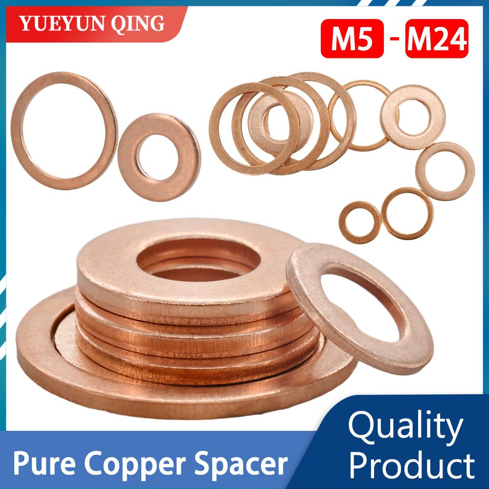 M5 M6 M8 M10 M12 M14 M16 M18 M20 M22 M24 Tappi Olio Solidi in Rame Puro Rondella Guarnizione O-Ring Spessori Piani di Tenuta Carter Motore Tappi Scarico Olio 3
