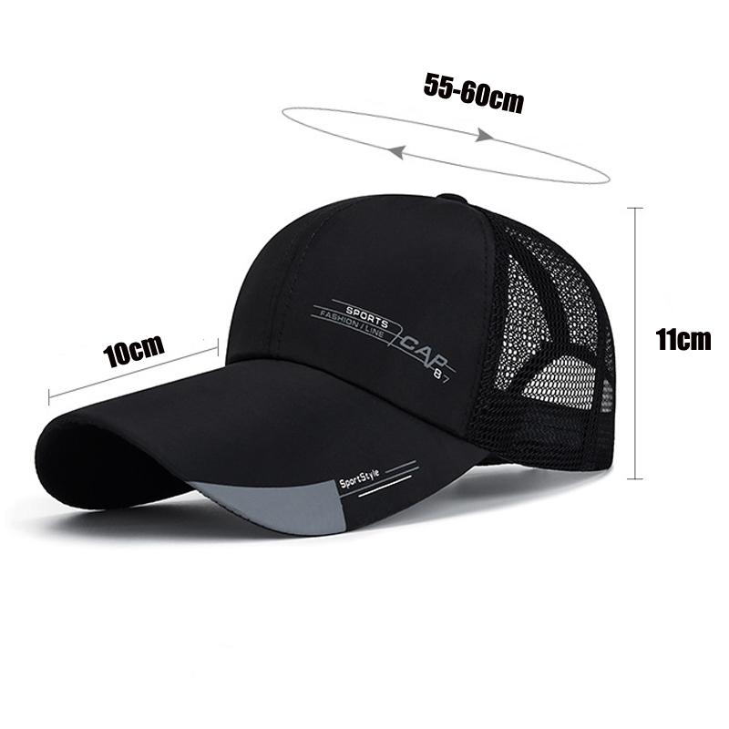 Summer Mesh Breathable Long Brim Sunshade Baseball Cap Men's Hat