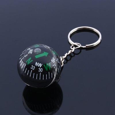 Creative Ball Compass Pendant Unisex Keychain Car Key Ring Hanging Decor Gift