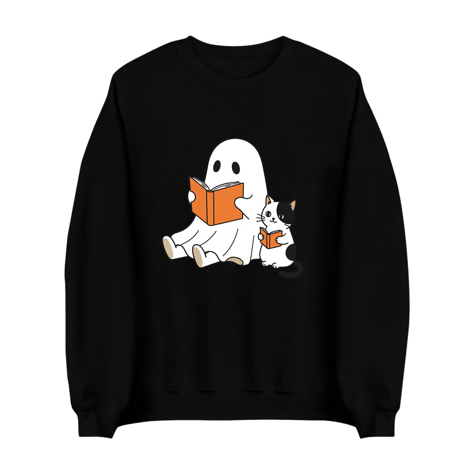 

Женские топы с длинным рукавом, футболки с круглым вырезом, осенняя мода, повседневные деловые туники-блузки M чёрный