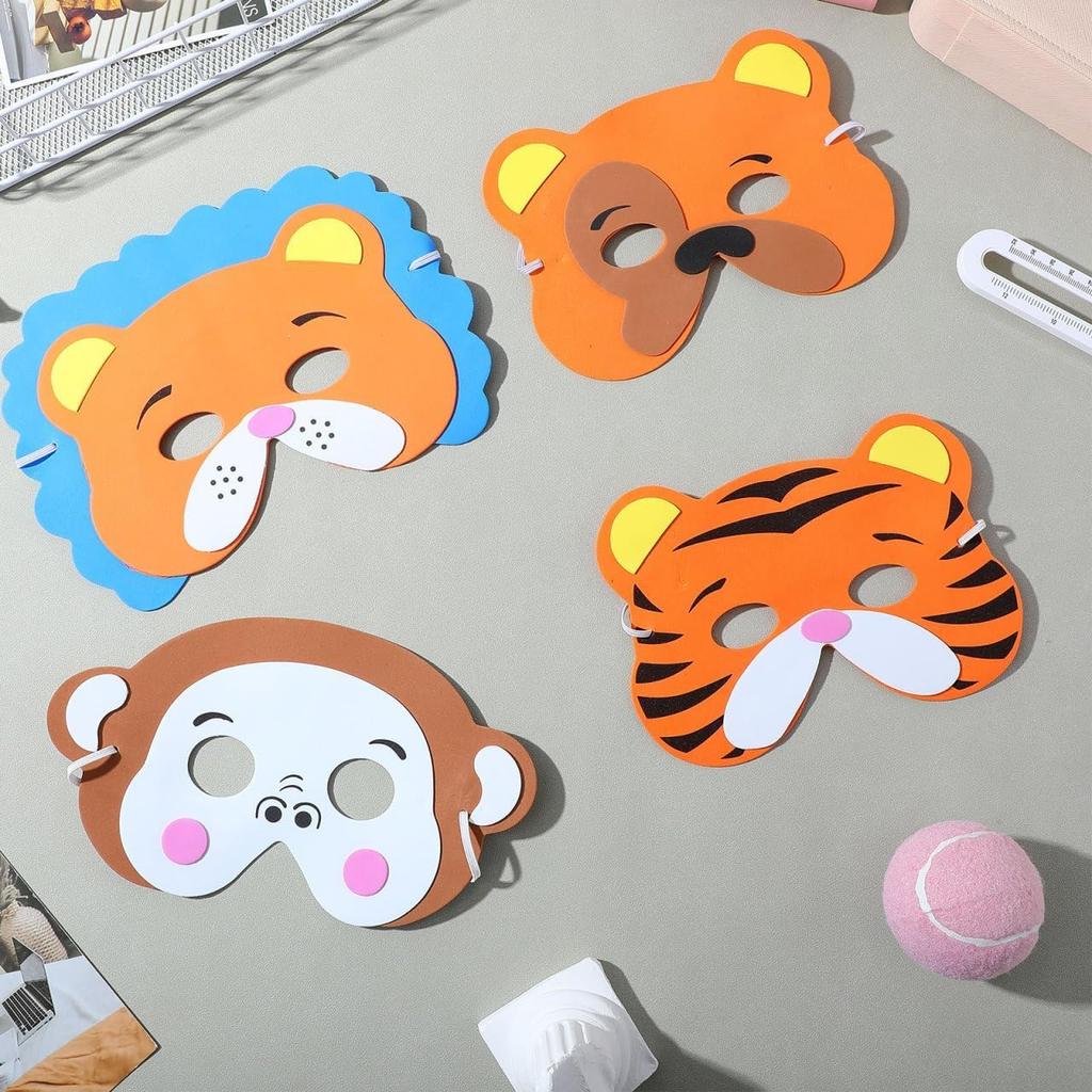 12 Cute Animal Masks for Photo Masquerade and Kids Gifts [Zeaiiisiy] Halloween, Props, Balls, Birthdays, Parties, Costumes,