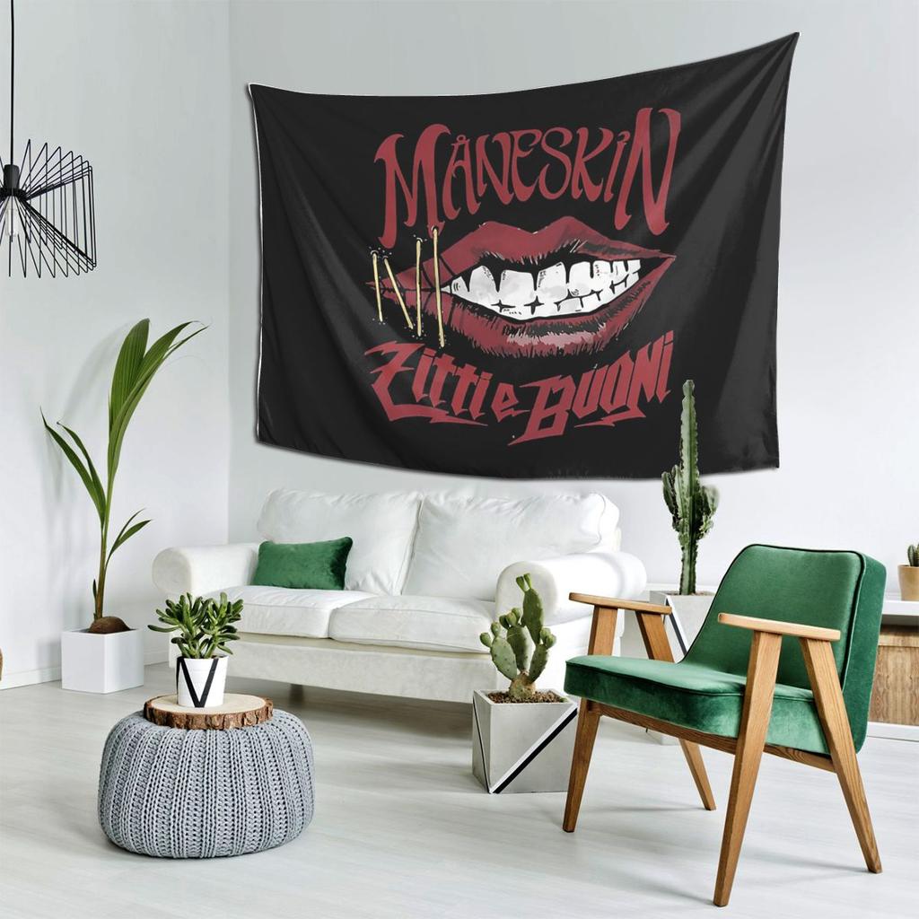 Vintage Maneskin Rockband Wandkleed Decor Kunst Esthetische Wandkleden voor Woonkamer Slaapkamer Huis Muurdoek Wanddecoratie