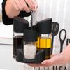 5 Stück Drehbarer Gewürzständer für Gewürzbehälter, Gewürzglas, Salz- und Pfefferstreuer mit Öl-Essig-Flasche, Küchen-Aufbewahrungsregal