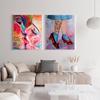 Modern Street Graffiti Wall Art Pictures Sexy Girls Kiss Embrace Print Canvas Painting Pearce Gesture Poster Bar Club Decor