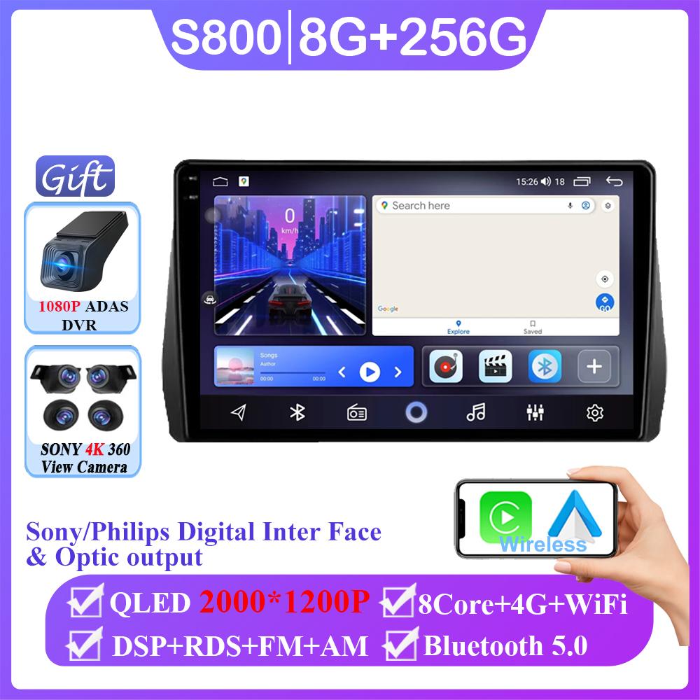 Android 14 Car Radio Stereo Head Unit For Toyota Wish 2010 -2018 Auto Carplay GPS Navigation Multimedia Player No 2din DVD 7862