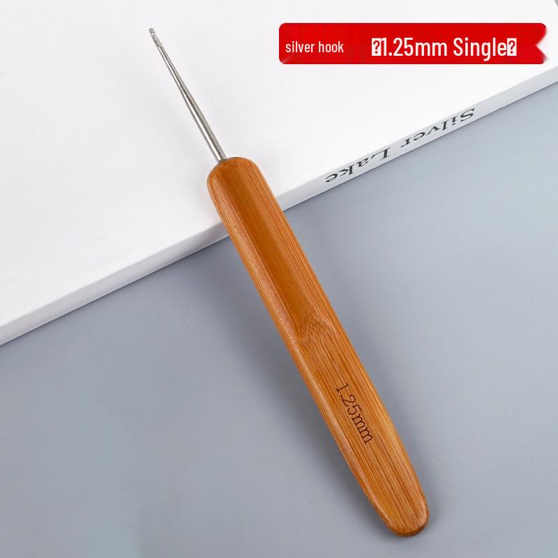 Carbonized Bamboo Handle Crochet Hook for Dreadlock Hair Extensions and Knitting