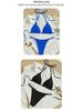 Dámské sexy bikiny s halterovým výstřihem v jednobarevném provedení - dvoudílné na dovolenou
