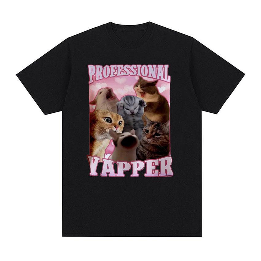 2026 Summer Cotton Printed TShirt Funny CeUnisext Cat Meme Graphic Tee Unisex WoUnisex Hip Hop Rap Streetwear Breathable Comfort Top