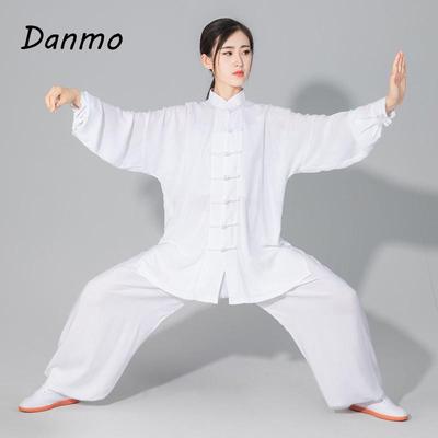 Danmo Herren und Damen Tai Chi Kung Fu Weicher Baumwollanzug Kampfsportuniform Jacke und Wing Chun Hose