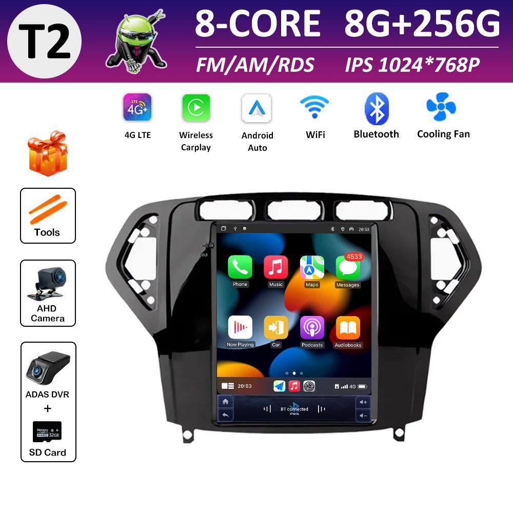 For Ford Mondeo 2007 2008 2009 - 2010 GPS Navigation IPS Touch Screen Android Smart System Wireless Carplay Accessories WIFI DSP