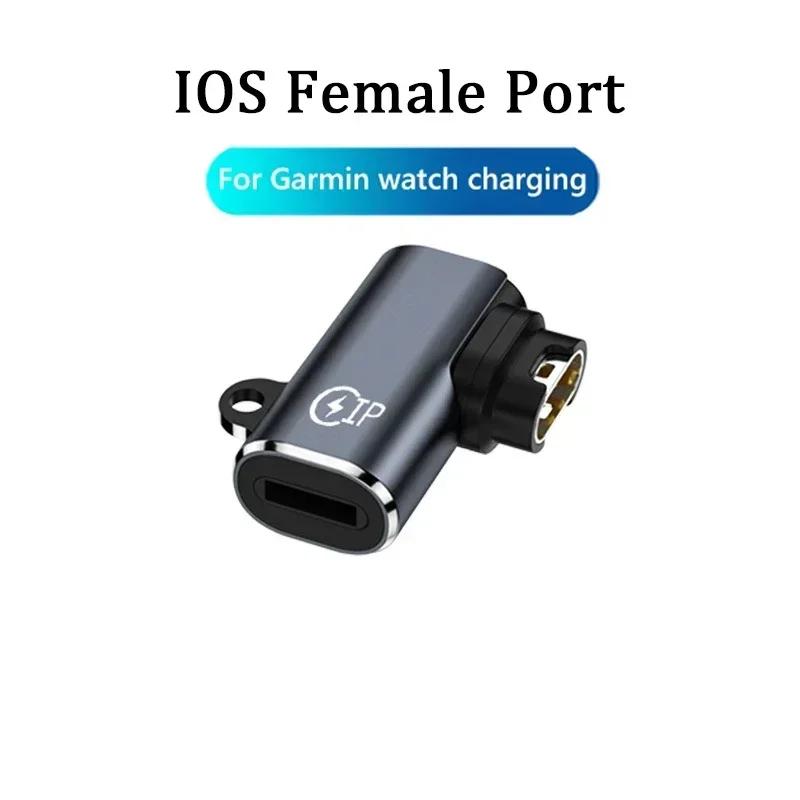 Für Garmin Uhr USB C/Micro/IOS Ladeadapter Ladekabel Konverter für Garmin Fenix 7X 7S Forerunner 955 965 Vivoactive 4