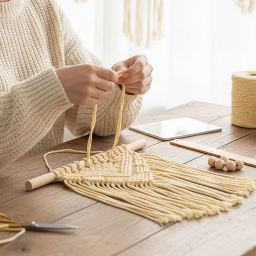 Eco-friendly Macrame Cord 3mm Knotting and Weaving Rope Hot Colored Cotton Rope  Home Decor