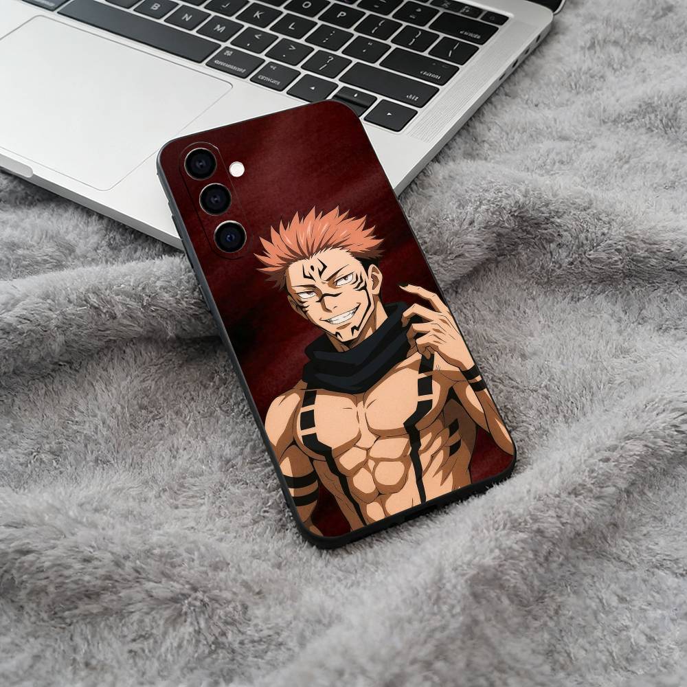 Anime main characters-Yuji Itadori Black Soft Silicone Phone Case for Samsung Galaxy A73, A71, A72, A70, A53, A52, A51