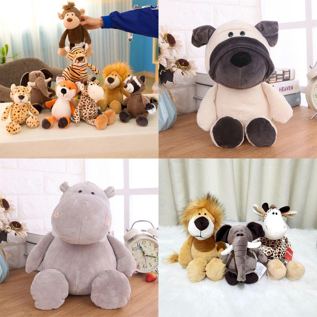 Jungle Animal Plush Toy Adorable Pp Cotton Stuffed Doll For Kids Babies