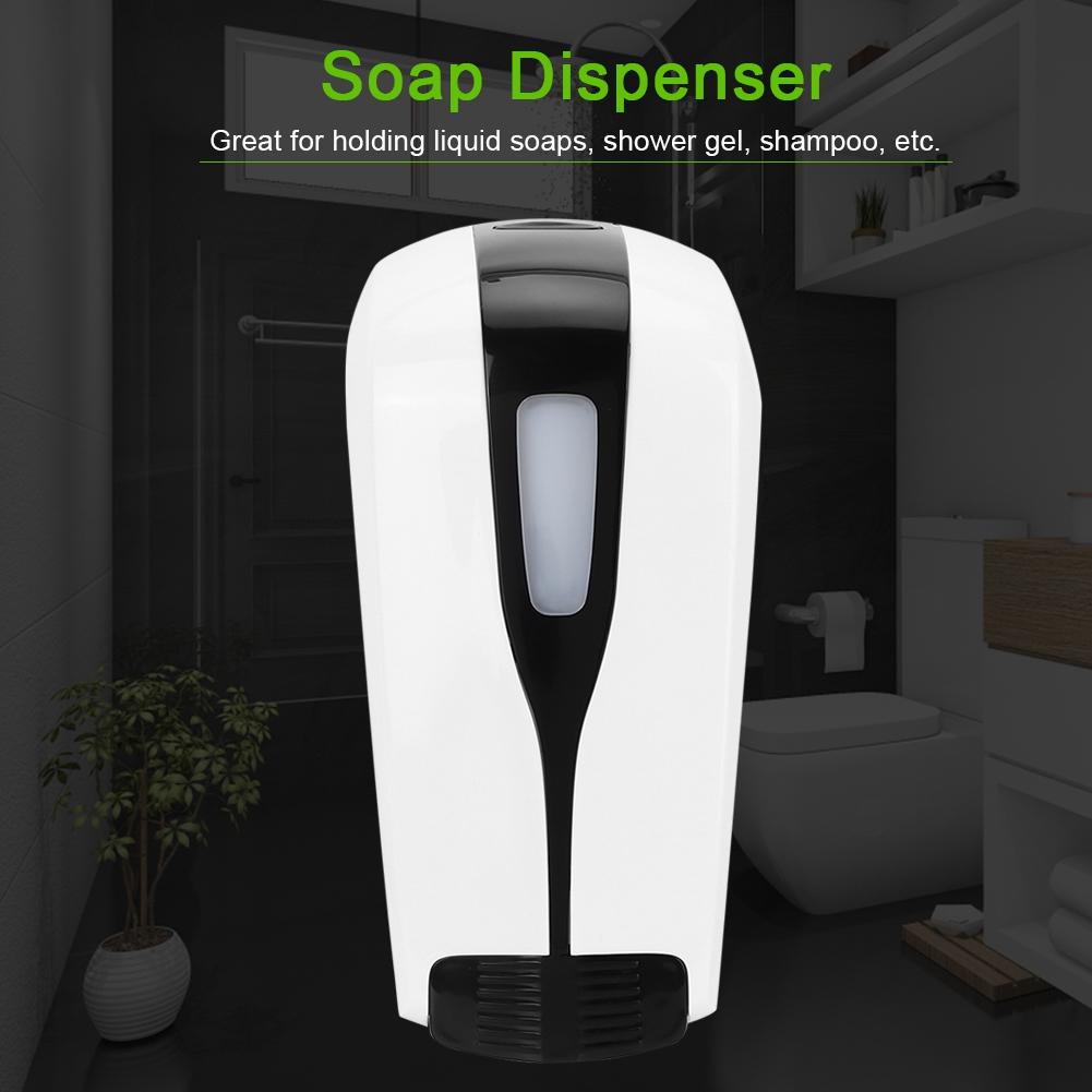 500ml Badrum Väggmonterad Tryck Dusch Bad Tvål Schampo Dispenser med Lås