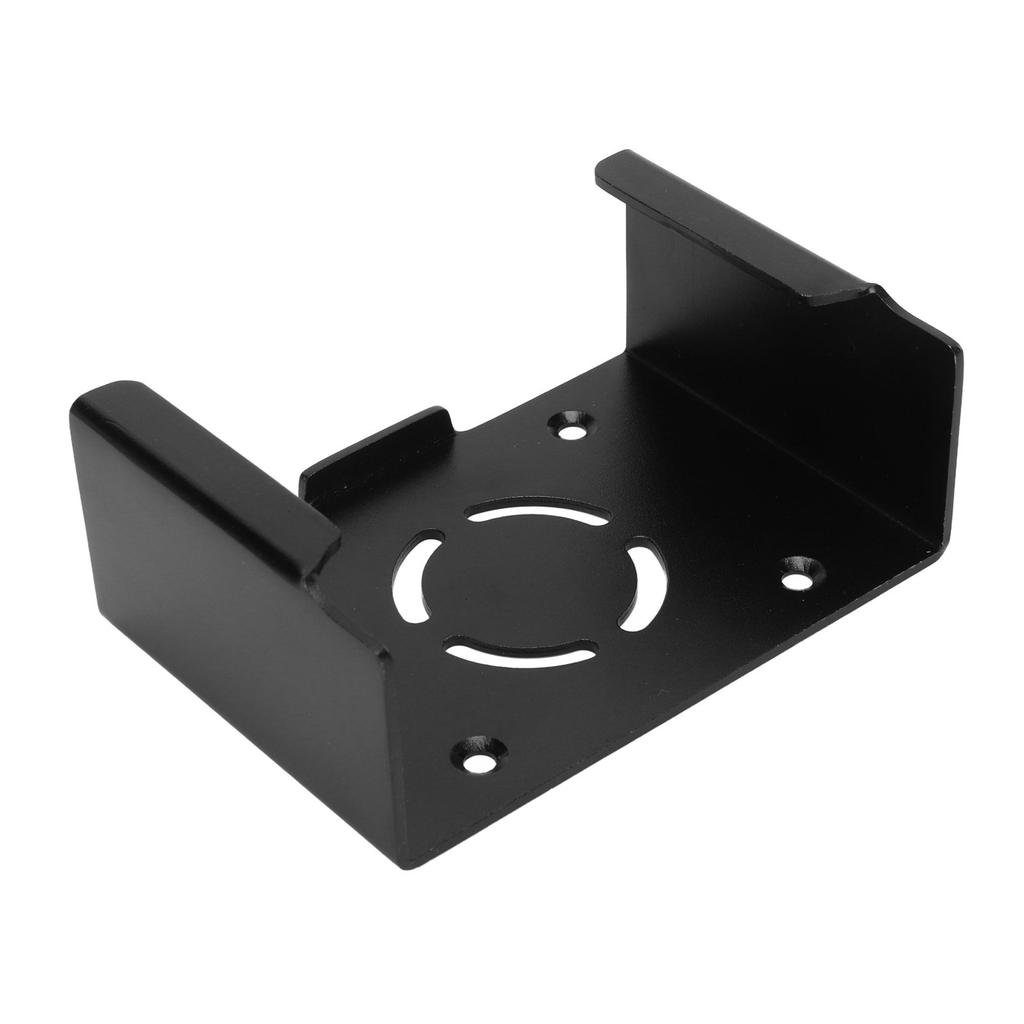 Set Top Box Mount Aluminum Alloy Rust Proof Screw Fixing Wall Bracket for IOS TV Black