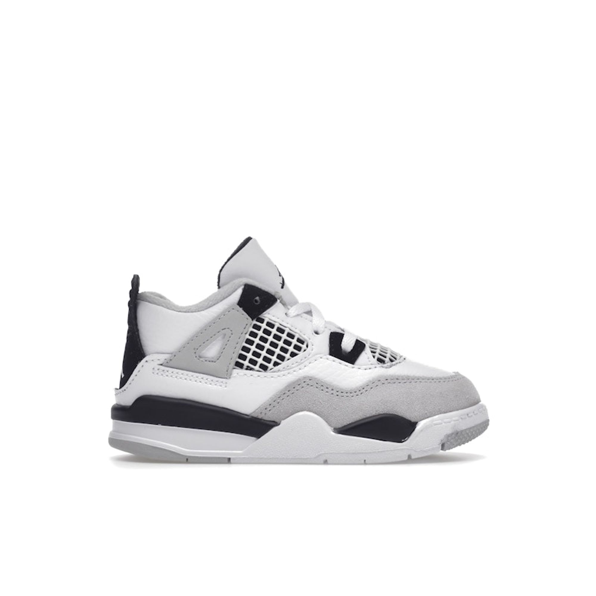 

Детские кроссовки Air Jordan 4 Retro TD в стиле милитари, черные, белые, нейтрально-серые, BQ7670-111 27