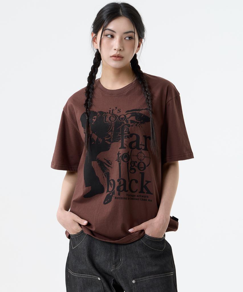 Nasttingijeubeleoldaenmi Vintage Artwork Tee_Brown