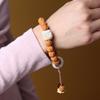 Unisex 14mm Little Vajra Bodhi Bracelet - Wenwan Buddha Prayer Beads, Ethnic Style Ornament