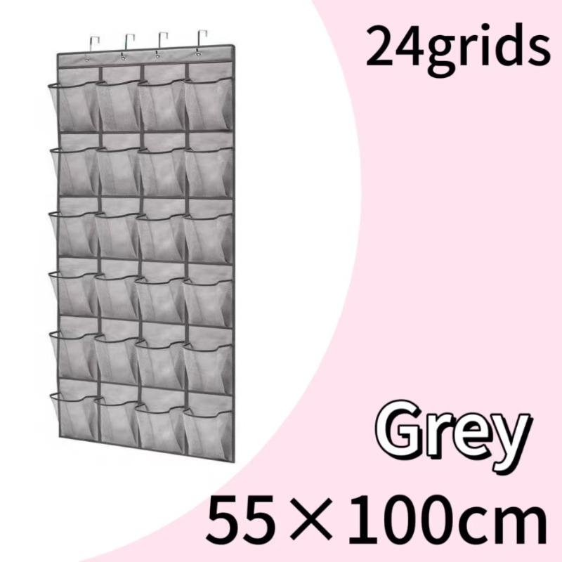 12/24 Pocket Shoes Organizer Rack Hanging Bag Wall Mounted Shoe Holder Hanging Over The Door Behind Closet Organizer Storage Bag