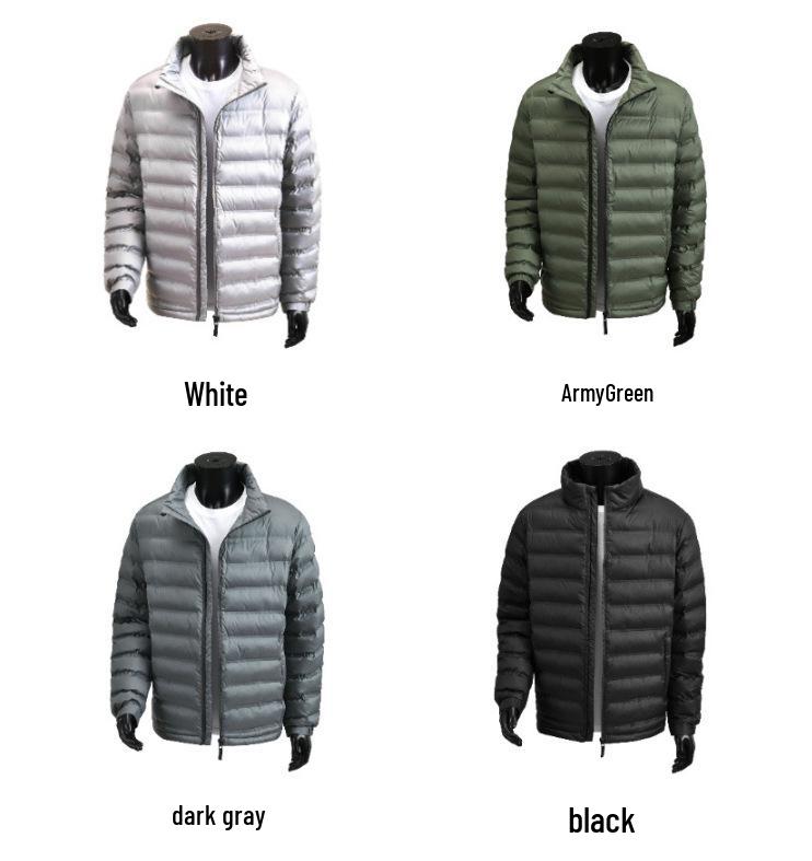 Men's Cross-Border Winter Cotton Jacket: Loose Fit, Stand Collar, Long Sleeve, Warm Outerwear.