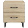 Table de chevet - Maison Exclusive - Chêne sonoma - 2 tiroirs - Pieds métal