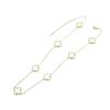Seven-flower Four-leaf Clover Necklace - Women's Fashionable and Elegant Titanium Steel Sweater Chain
