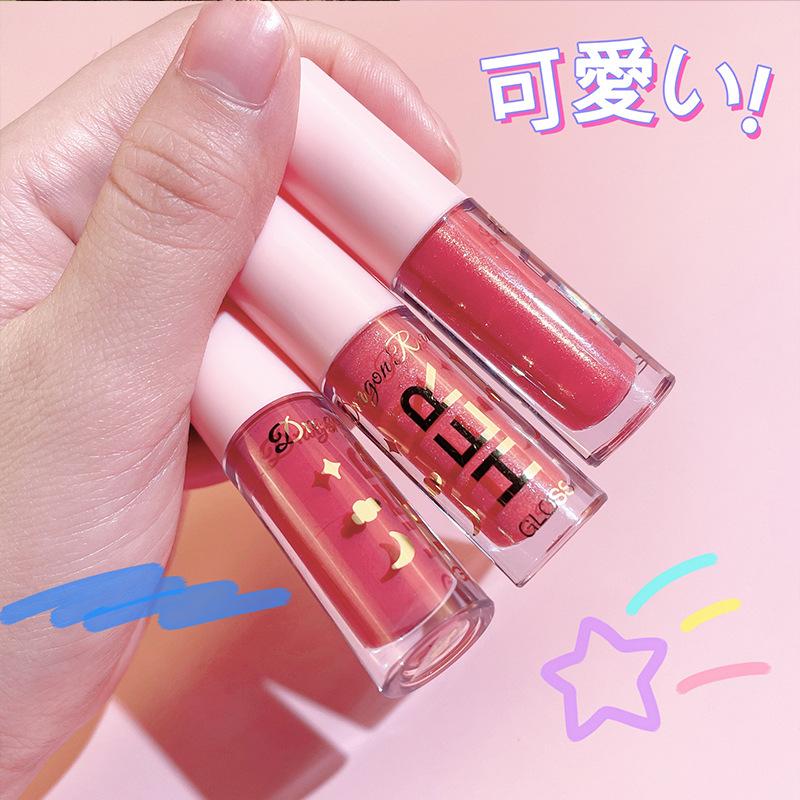 Dragon Ranee Glossy Glass Lip Gloss with Plumping Jelly Hydrating Moisturizing Lip Tint for Dewy Juicy Lips