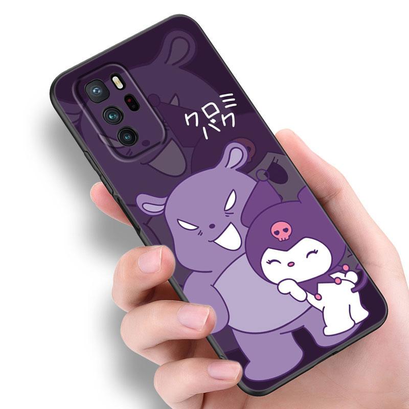 Carina Cover Nera in Silicone Sanrio Kuromi per Telefono Xiaomi Redmi Note 10 11 11S 12 13 4G 8 9 11T Pro 5G Plus 8T 9S 10S 12S