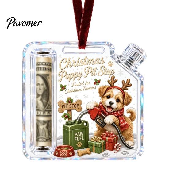 Feiertagsgeld-Geschenkhalter Weihnachts-Geld-Schmuckstück, Acryl für Bargeld, Einzigartiges Geschenk Lustige Weihnachtsbaum-Hänge Dekoration, Geschenke Party-Mitgebsel Karte