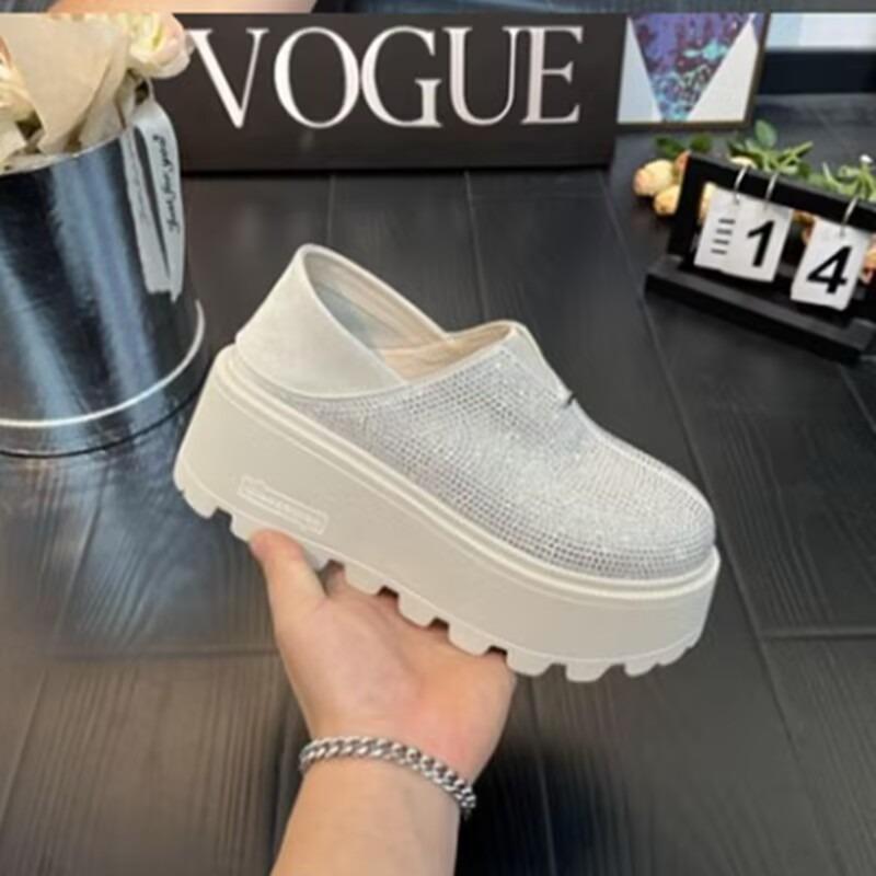 

Small and small fashion women s shoes increase the height of spring new casual fashion versatile platform shoes 40 бежевый