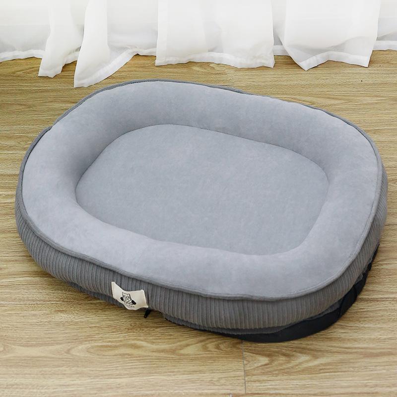 

Собачьи будки, всесезонные универсальные съемные вольеры для корги, сиба-ину, утолщенные, теплые и с высокой защитой шеи, короткие, плюшевые, приятные для кожи Small 52 * 42 * 8cm