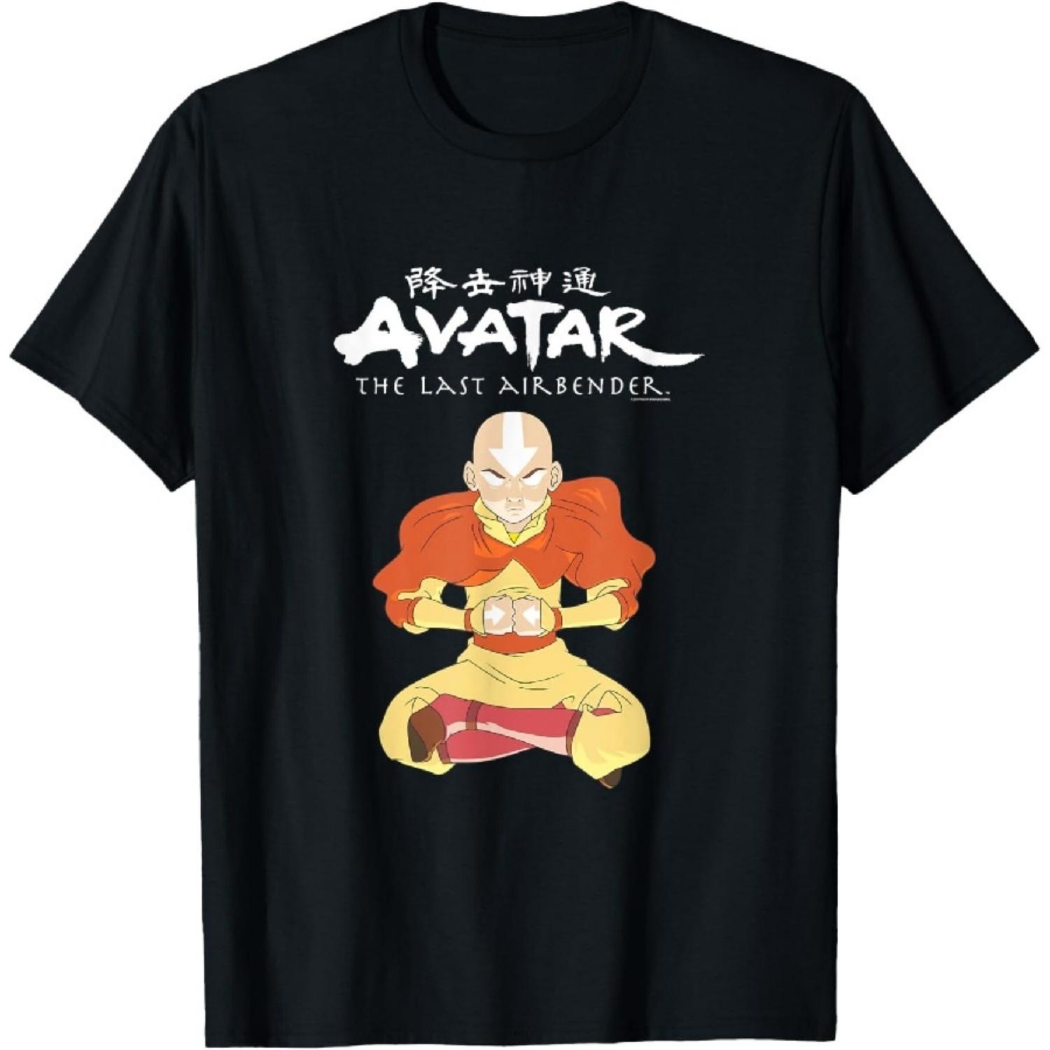 

Avatar Aang Bending Glowing Arrow Pose Crosslegged T-Shirt S