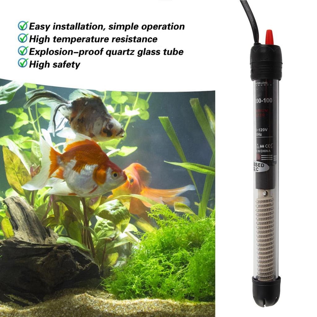 100W Glass Fish   Submersible Automatic Constant Temperature Water Heater Heating Rod Aquarium Accessory