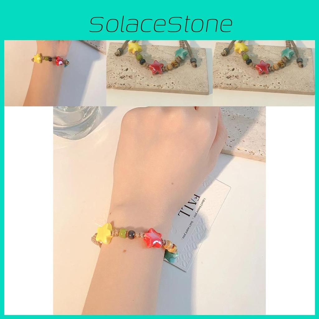 Delicate Star-beaded Bracelet For Women In Pastel Dopamine Colors For Travel