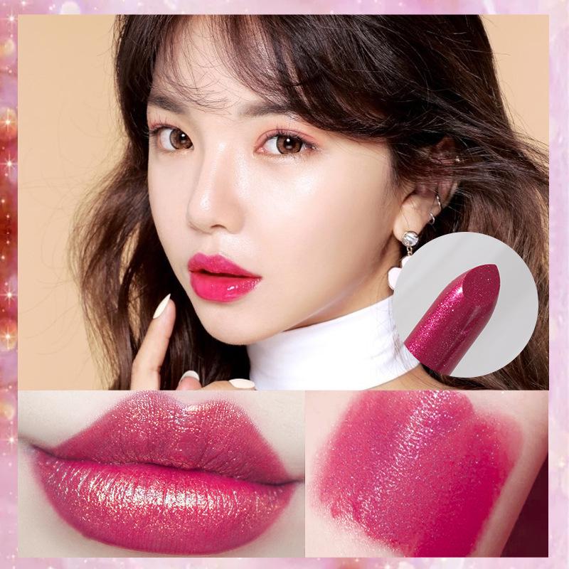 Cosnini Small Makeup Pearly Shimmer Lipstick In Rose Purple Dragon Fruit Shade - Long-lasting, Non-Transferable.