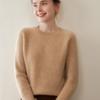 Women's Sweet Style Cashmere Sweater - Round Neck, Loose Fit, Slimming One-Piece Knit