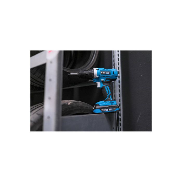 Kit Bormașină Înșurubeuză 20V - Koma Tools - 40 Accesorii - Baterie Li-Ion 2,0 Ah - Mandrin Ø10mm