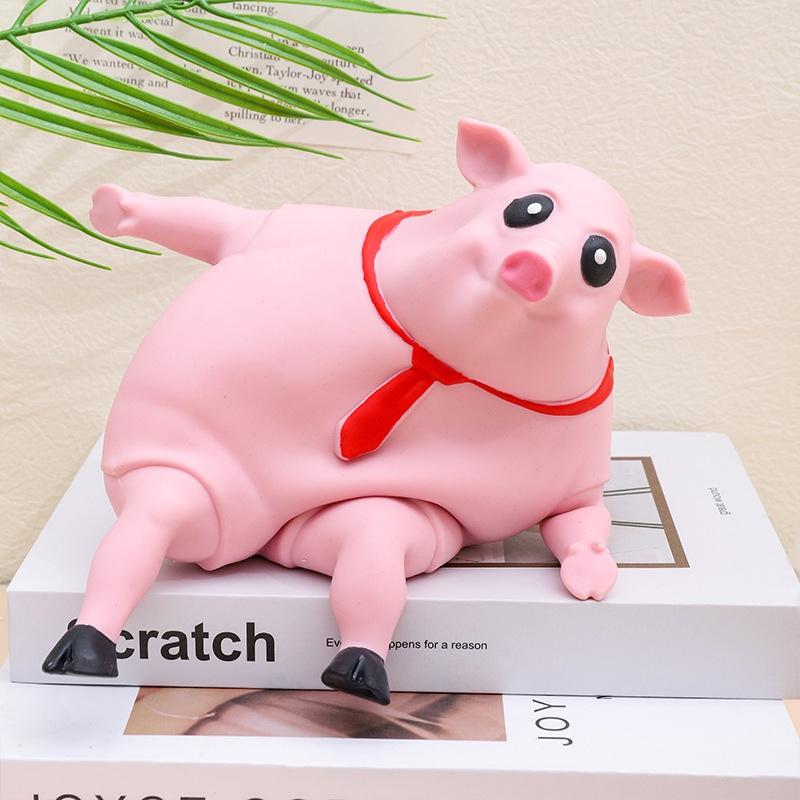 Cute And Stretchy Tpr Piggy Toy With Memory Sand For Sensory Play