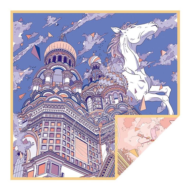 Aurora Double-Sided Mulberry Silk Scarf